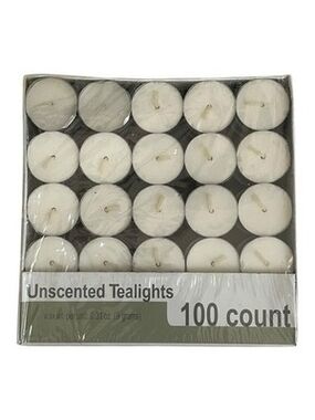 Target 100 Count Unscented Tealight Candles White Wax NIP Sealed 2011  Bulk Pack